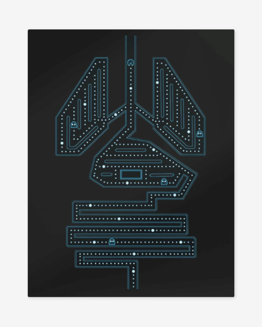 Print metalico Negro de Body gamer