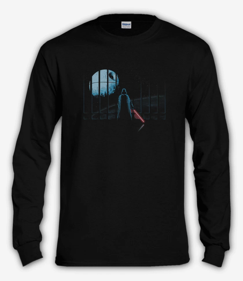 Polera manga larga Negro de Darth vader 2