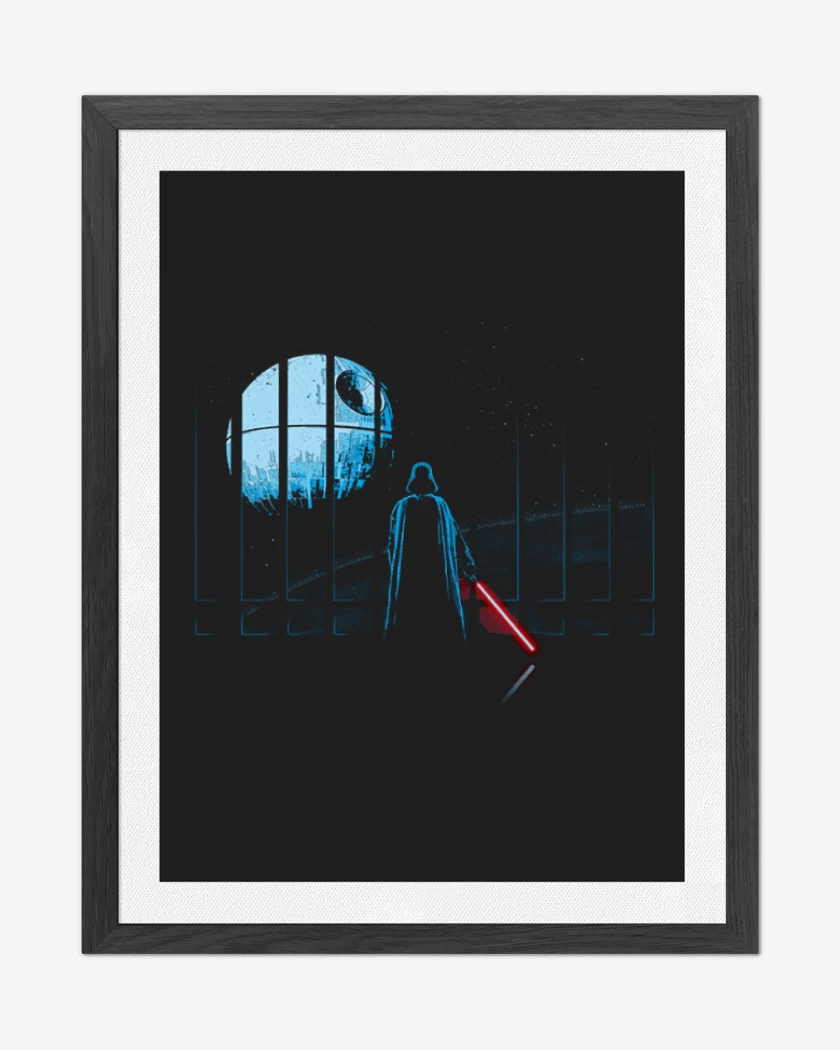 Cuadro decorativo Negro de Darth vader 2