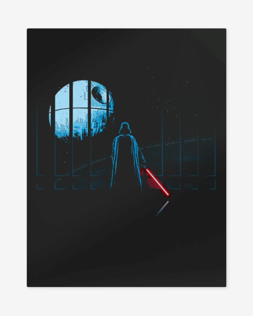 Print metalico Negro de Darth vader 2