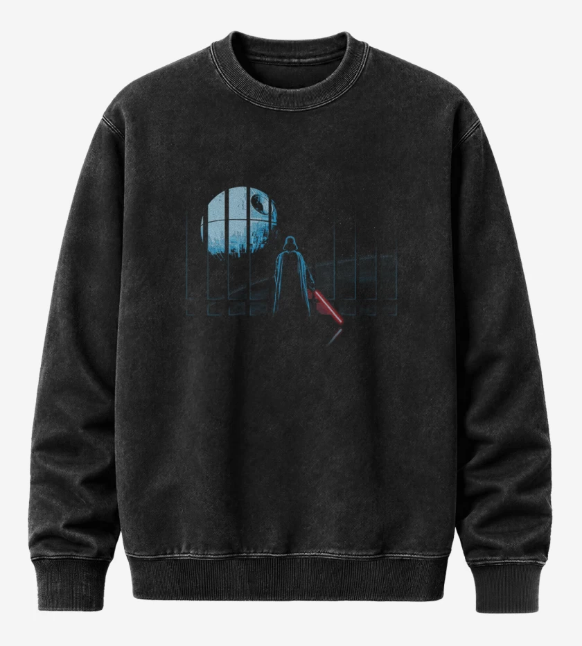 Poleron Polo Acid Wash Negro de Darth vader 2