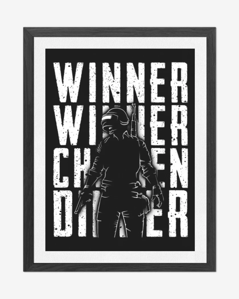 Cuadro decorativo Negro de Winner winner 