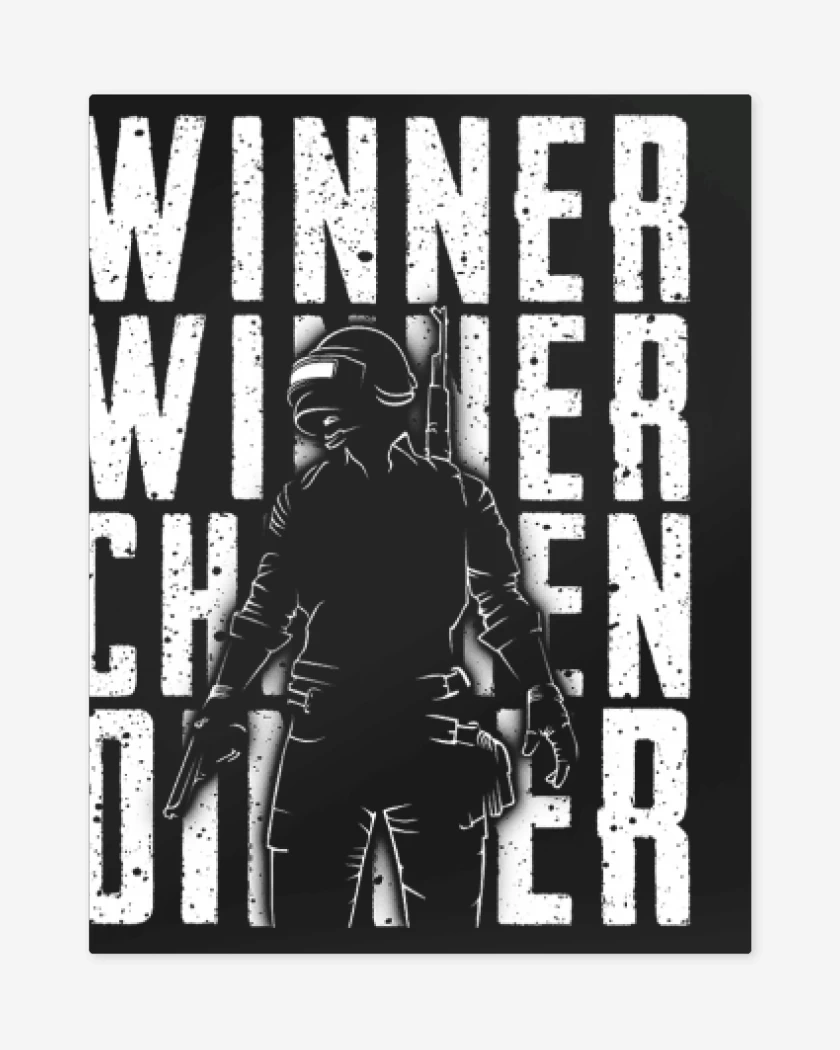 Print metalico Negro de Winner winner 