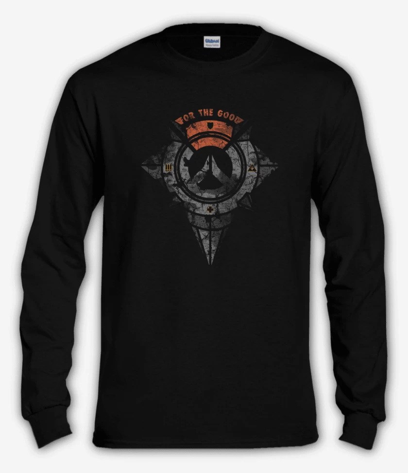 Polera manga larga Negro de For the good ow