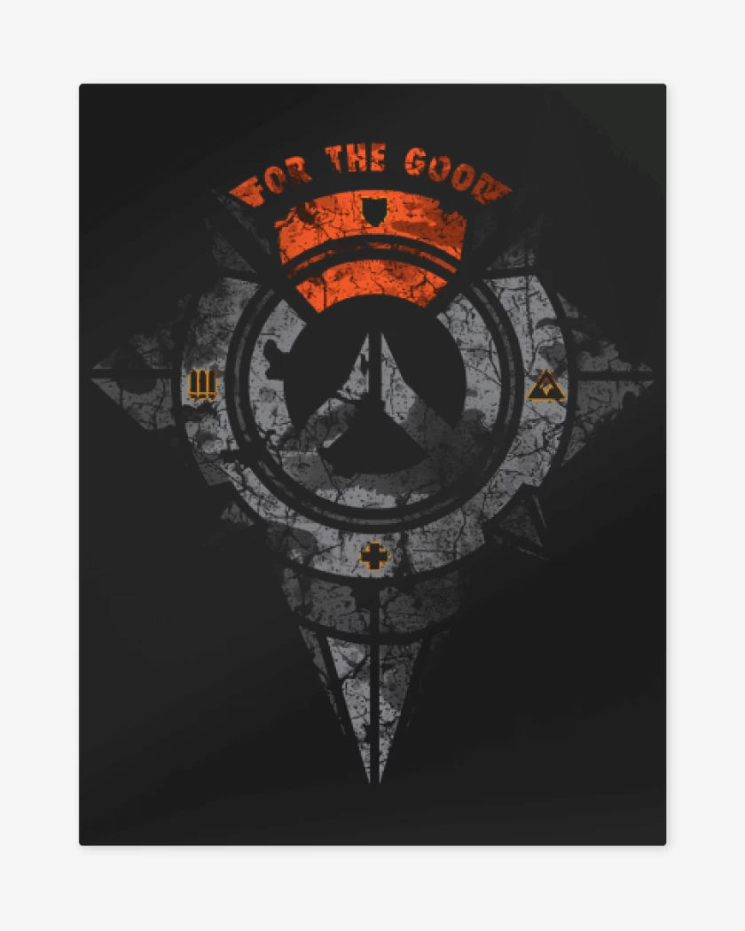 Print metalico Negro de For the good ow