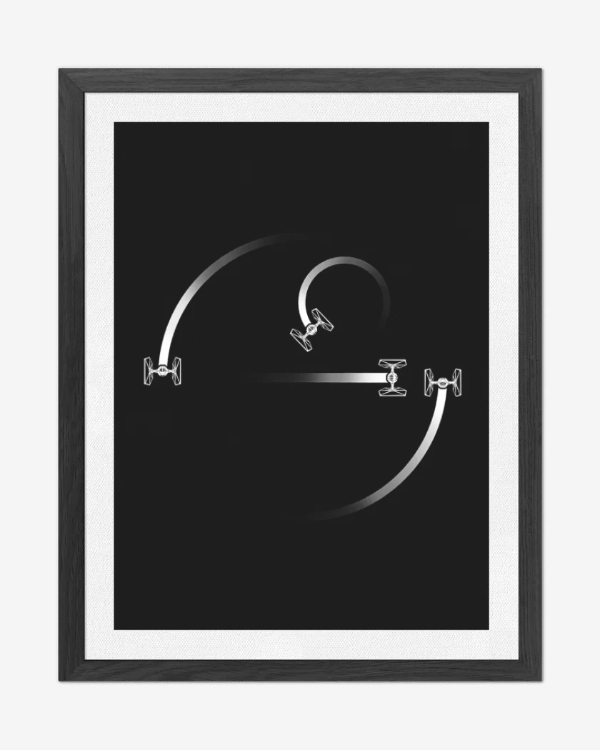 Cuadro decorativo Negro de Cazas star wars