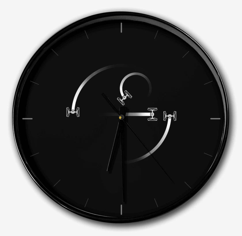 Reloj Negro de Cazas star wars