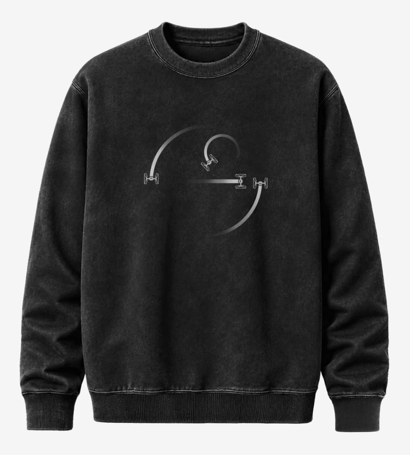 Poleron Polo Acid Wash Negro de Cazas star wars