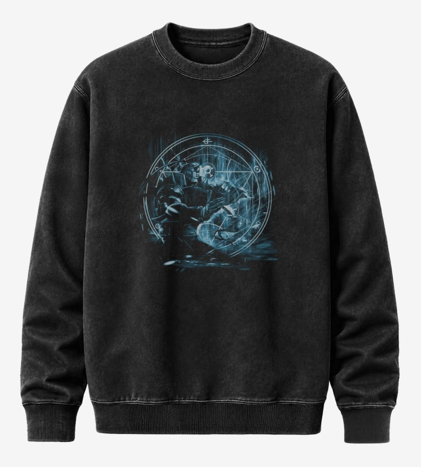 Poleron Polo Acid Wash Negro de Alfons 