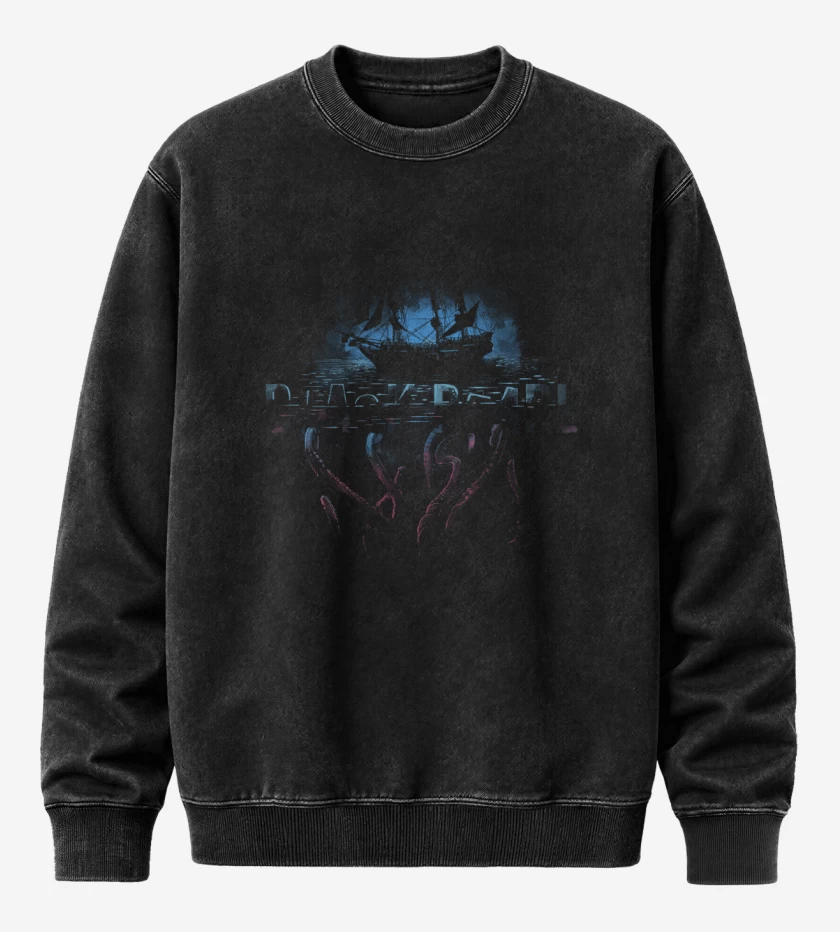 Poleron Polo Acid Wash Negro de Perla negra