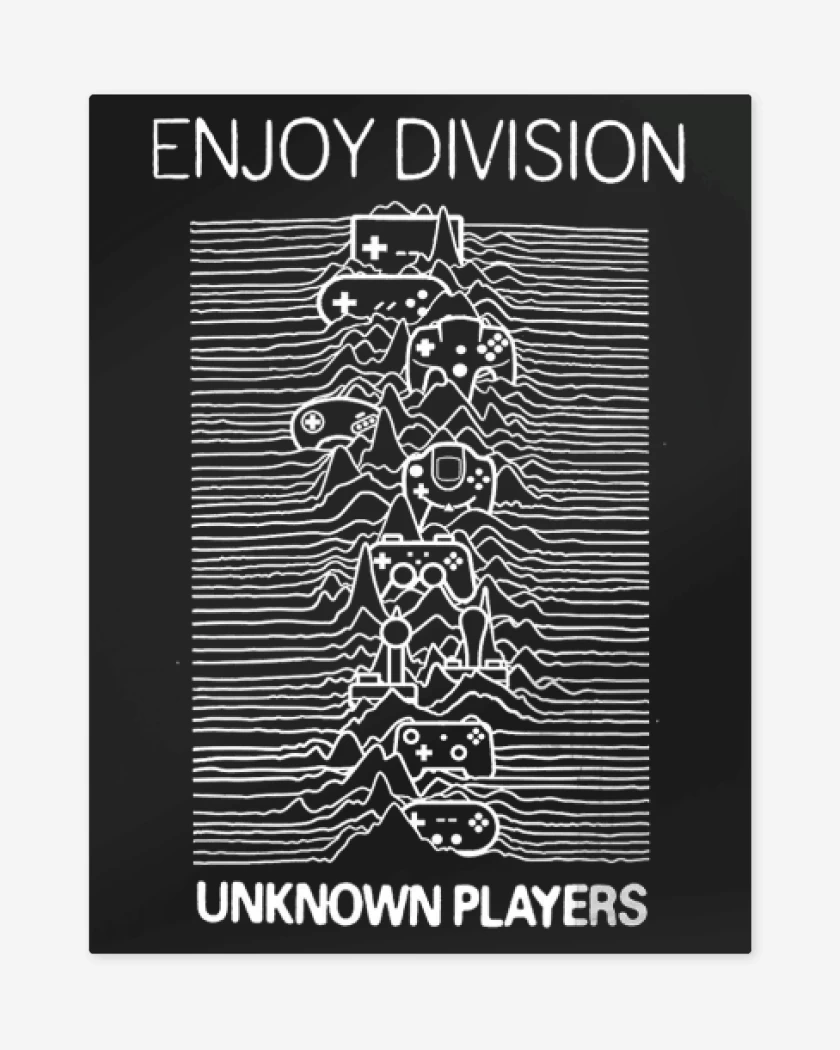 Print metalico Negro de Enjoy division