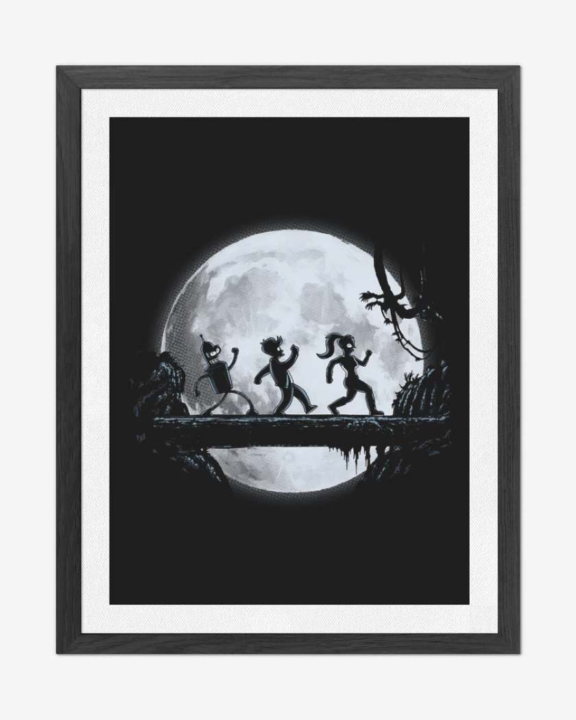 Cuadro decorativo Negro de Futurama full color