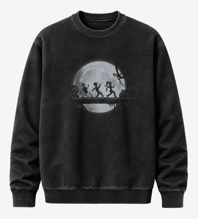 Poleron Polo Acid Wash Negro de Futurama full color