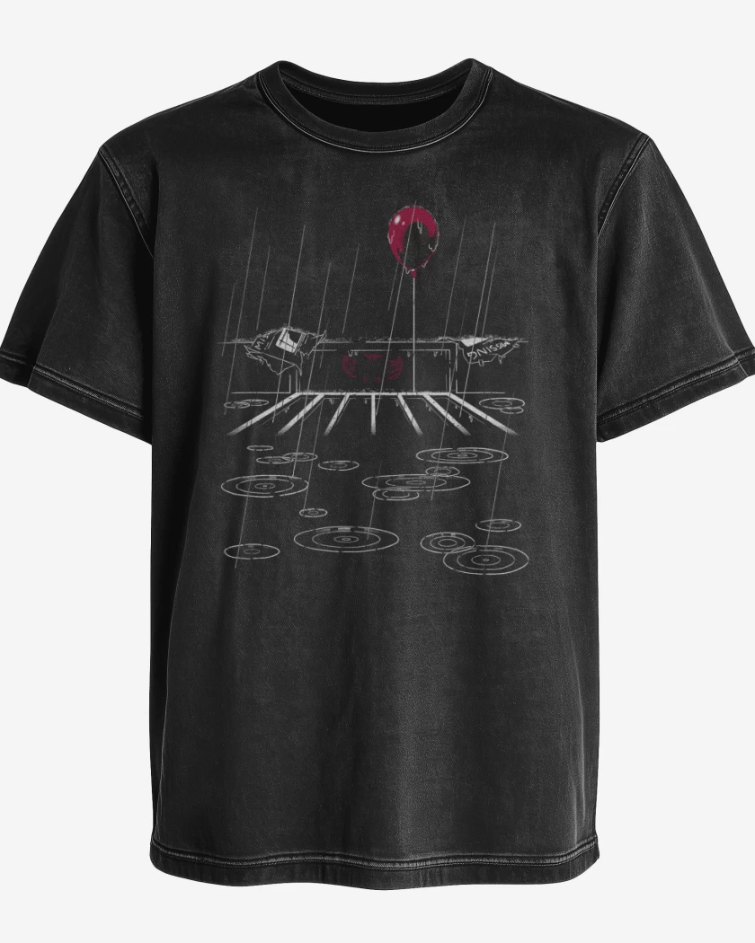 Polera desgastada Negro de Eso