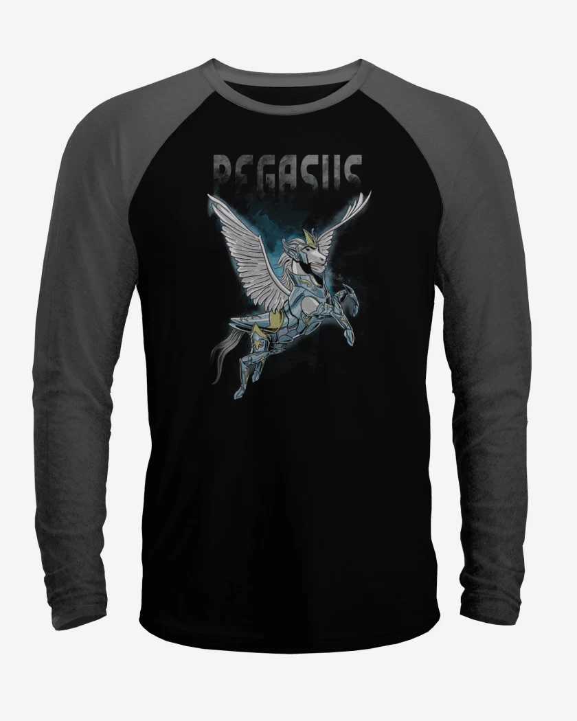 Polera Raglan Negro / Negro Heather de Pegasus