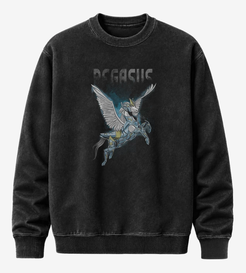 Poleron Polo Acid Wash Negro de Pegasus