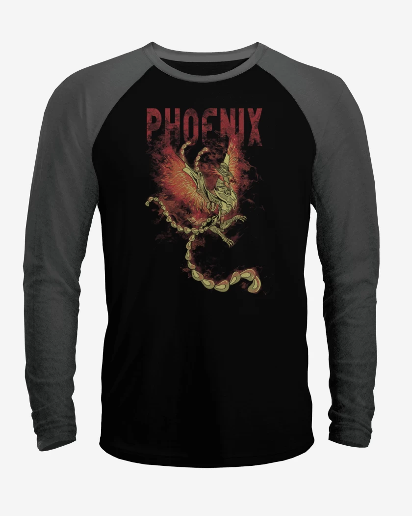 Polera Raglan Negro / Negro Heather de Fenix 3