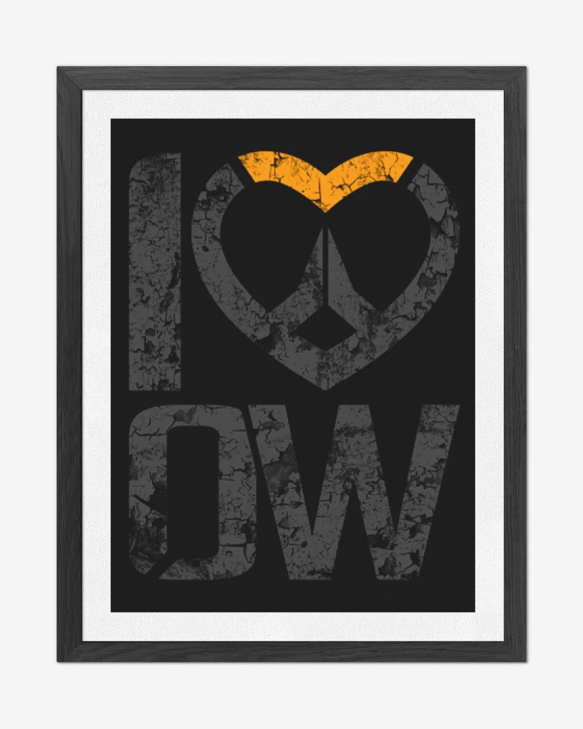 Cuadro decorativo Negro de i love overwacth