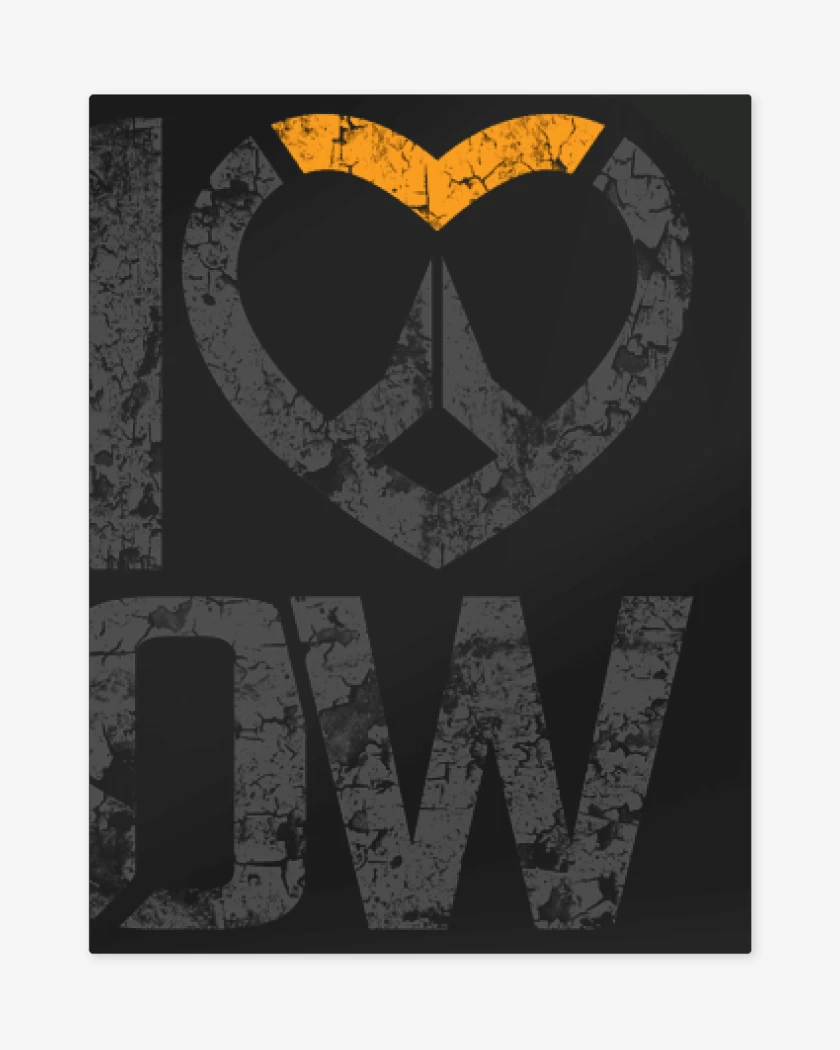Print metalico Negro de i love overwacth