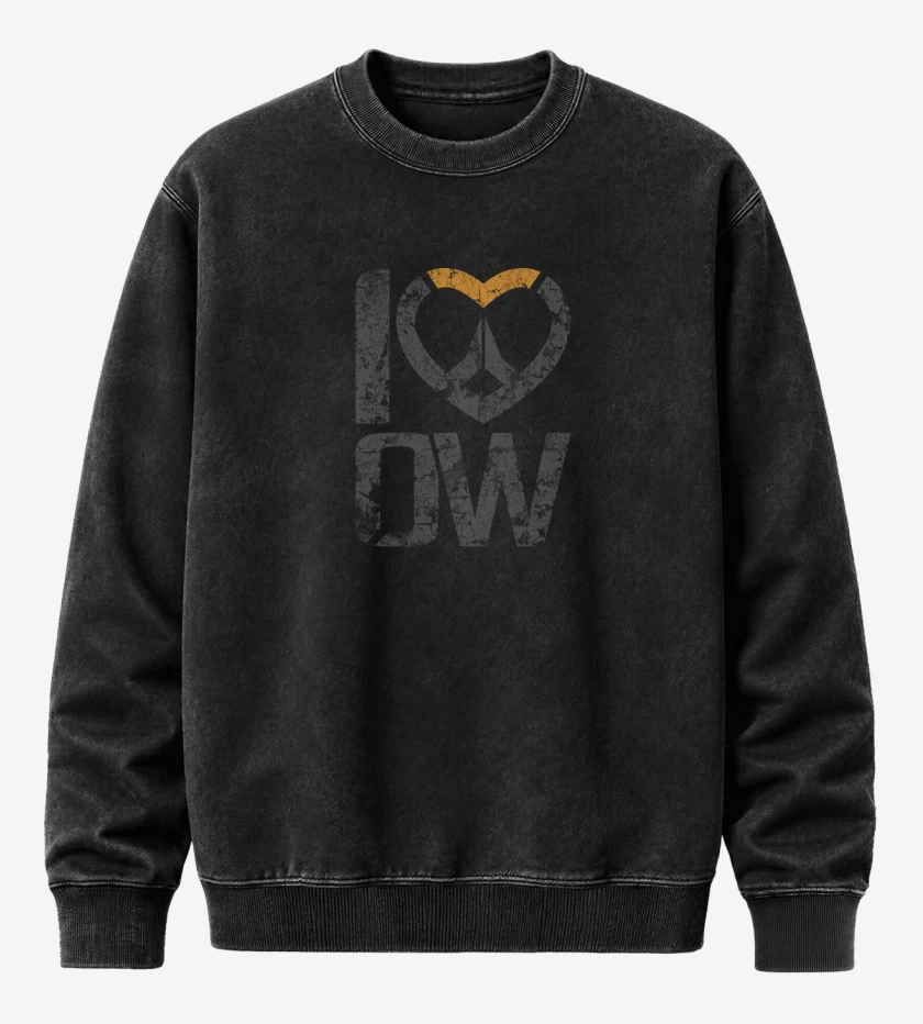 Poleron Polo Acid Wash Negro de i love overwacth