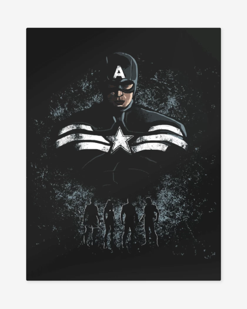 Print metalico Negro de Team rogers 