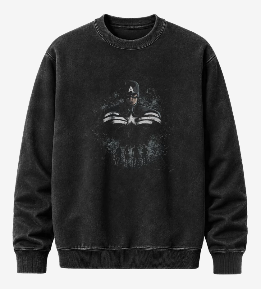 Poleron Polo Acid Wash Negro de Team rogers 