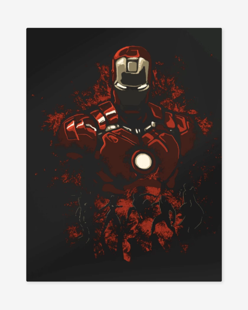Print metalico Negro de Team stark