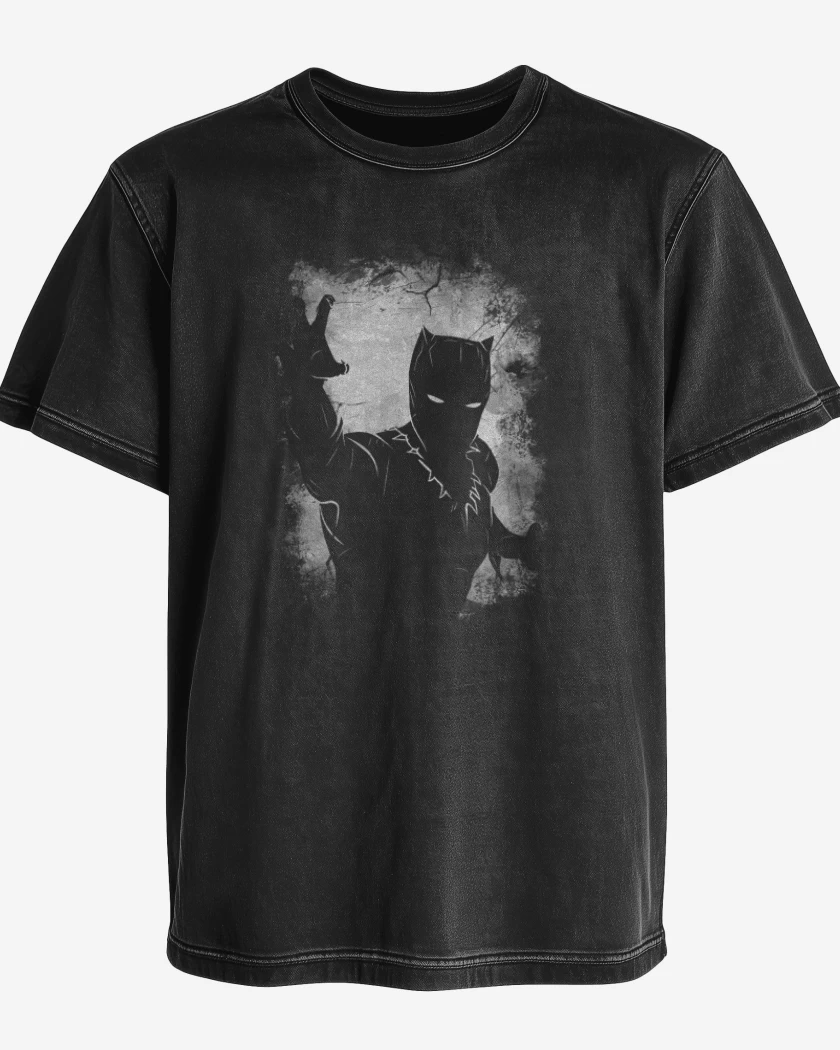 Polera desgastada Negro de Panter