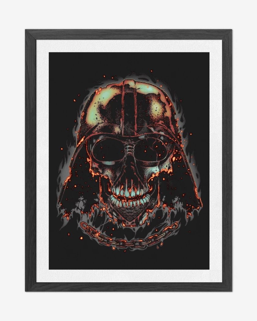 Cuadro decorativo Negro de Death vader