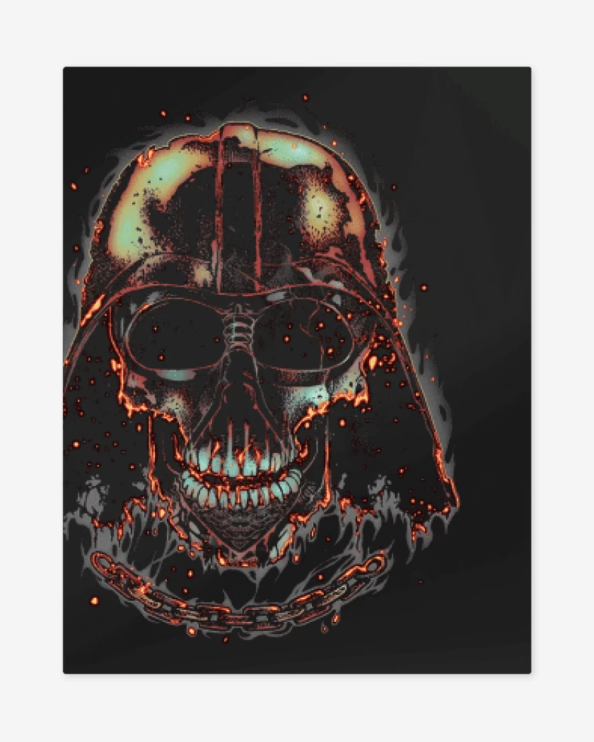 Print metalico Negro de Death vader