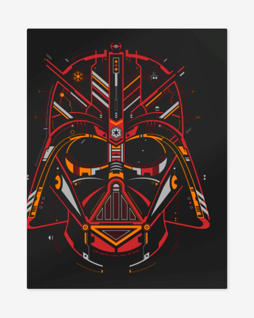 Print metalico Negro de darth vader 4