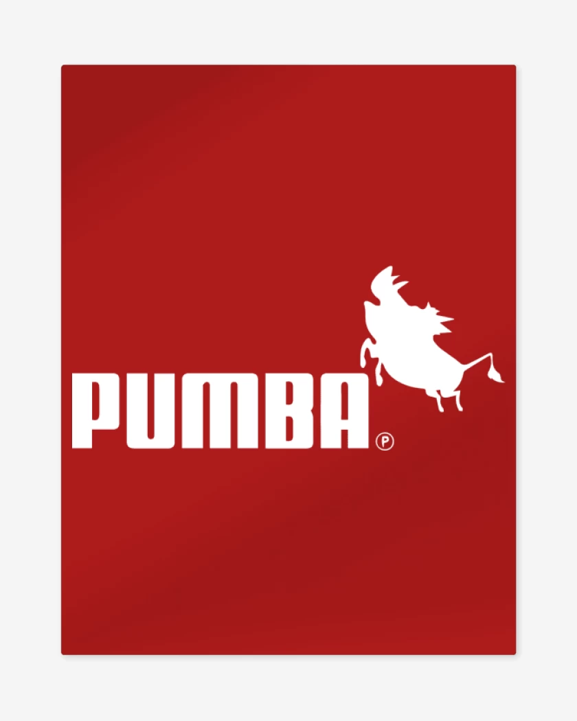 Print metalico Rojo de Pumba