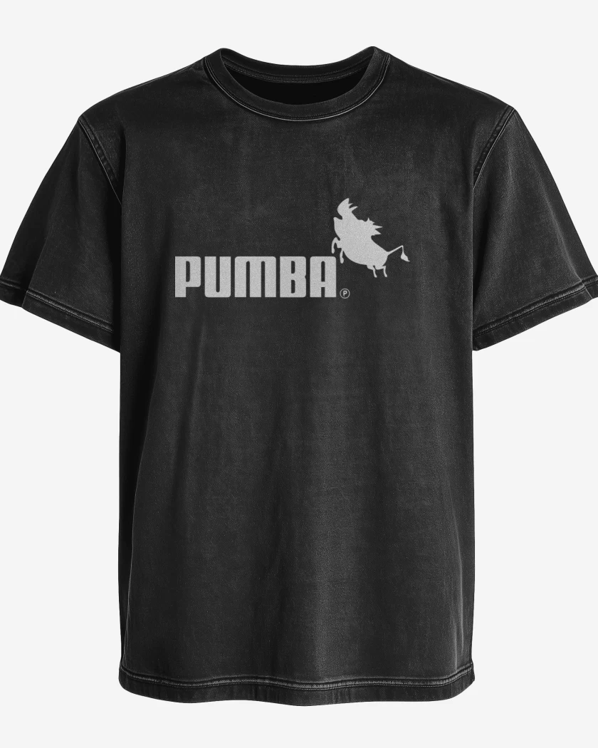 Polera desgastada Negro de Pumba