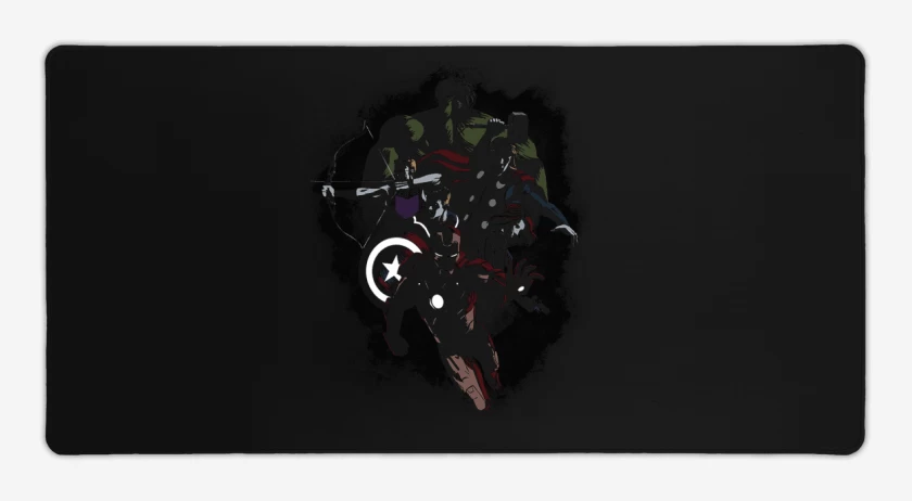 Mouse pad Gamer Negro de Avengers