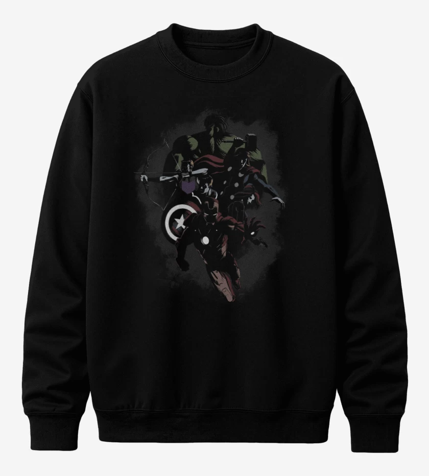Poleron polo Negro de Avengers