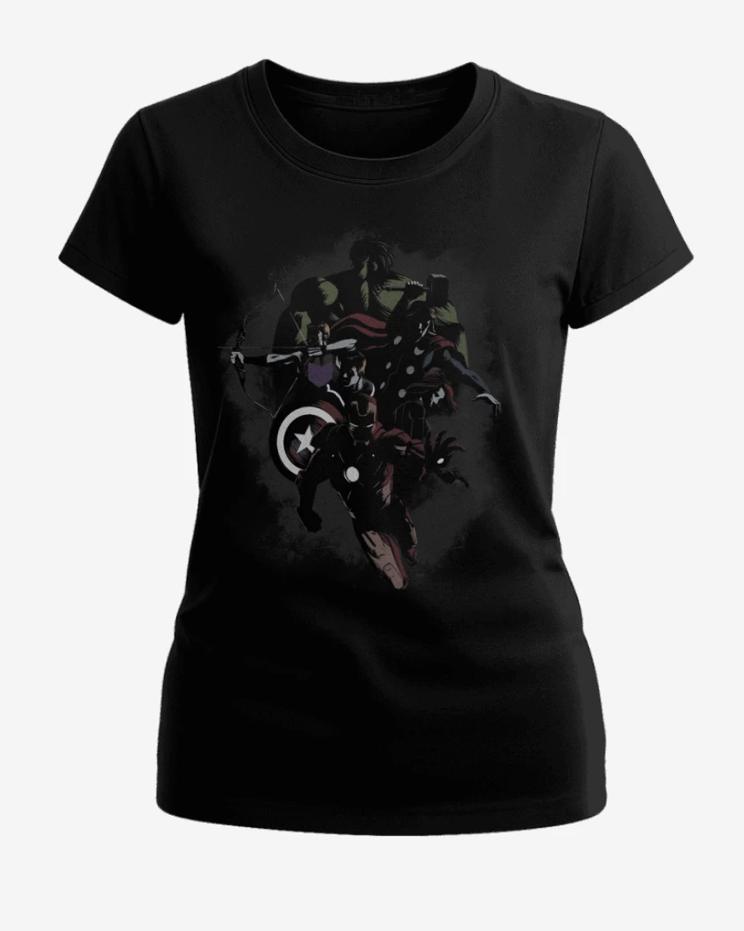 Polera de Mujer Negro de Avengers