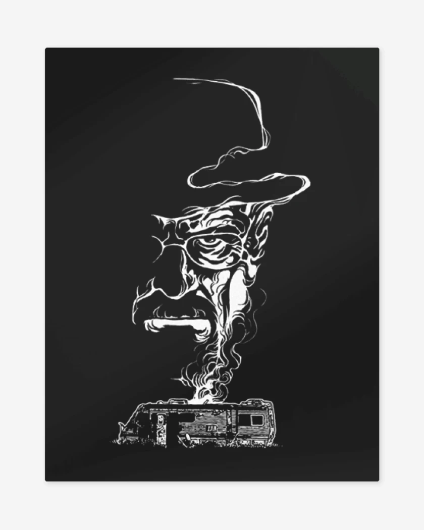 Print metalico Negro de Walter white 2