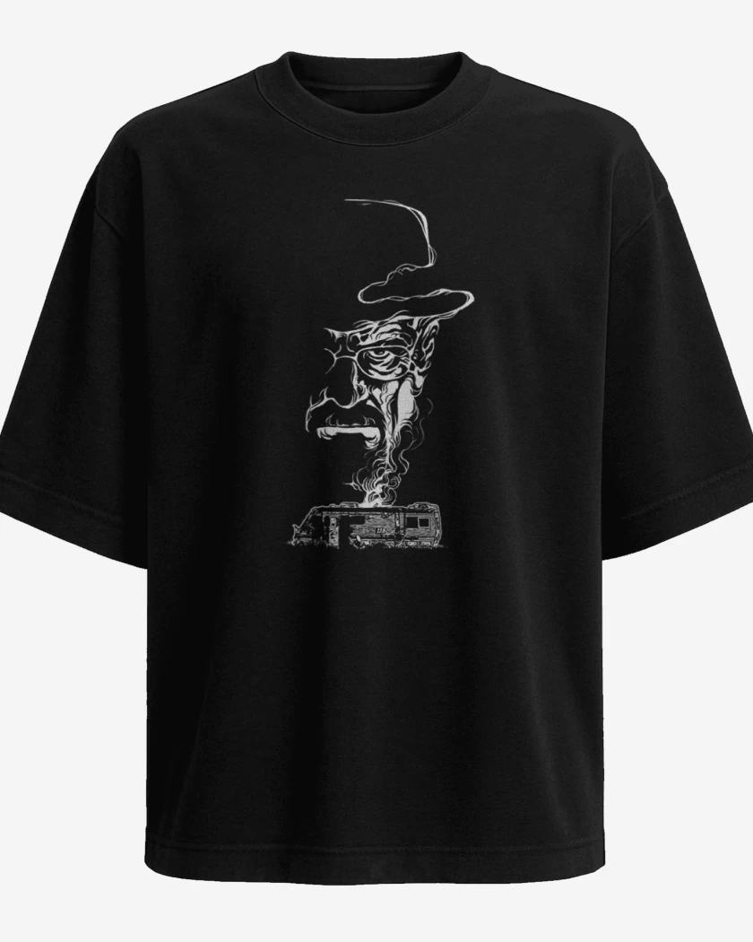 Polera Oversize Negro de Walter white 2