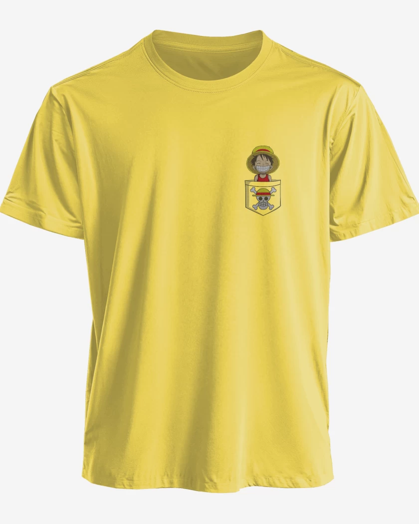 Polera Luffy de bolsillo