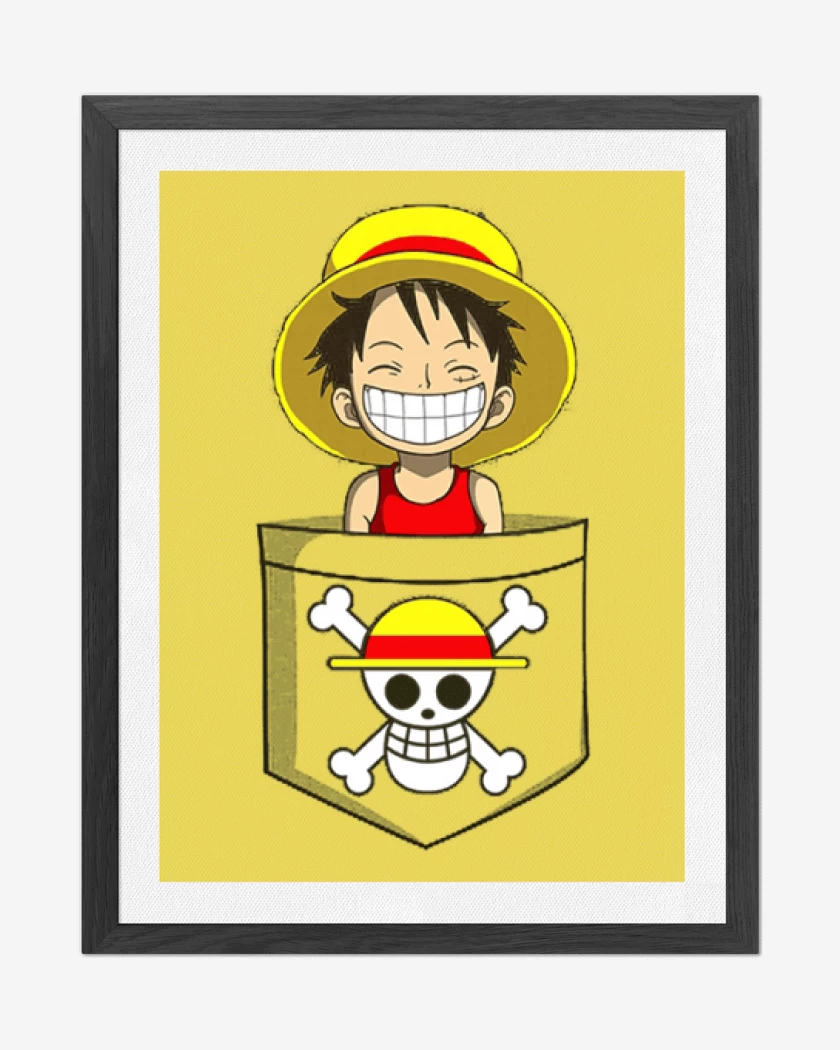 Cuadro decorativo Amarillo de Luffy de bolsillo