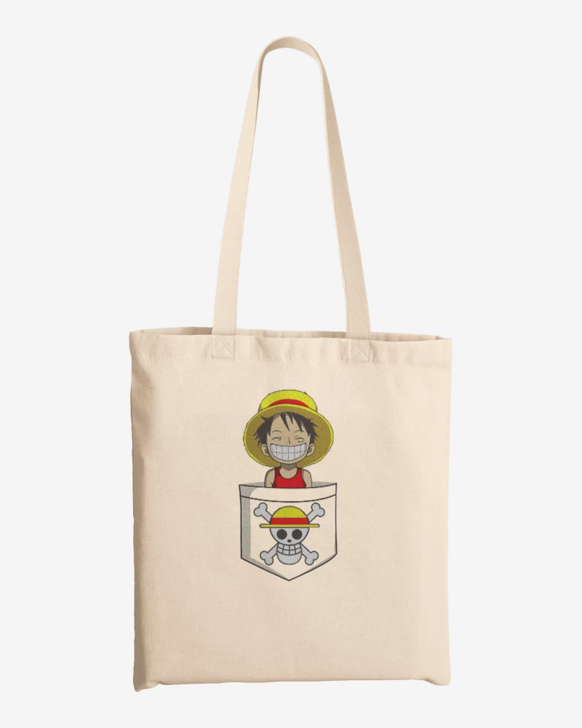 Totebag Luffy de bolsillo