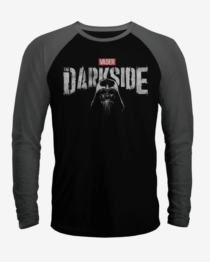 Polera Raglan Negro / Negro Heather de Vader Darkside