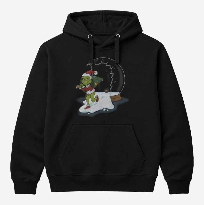 Polerón Canguro Negro de Grinch