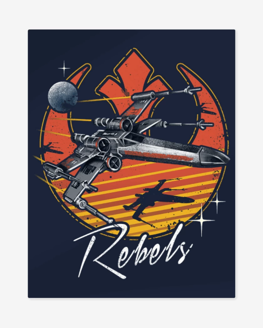 Print metalico Azul Marino de rebels