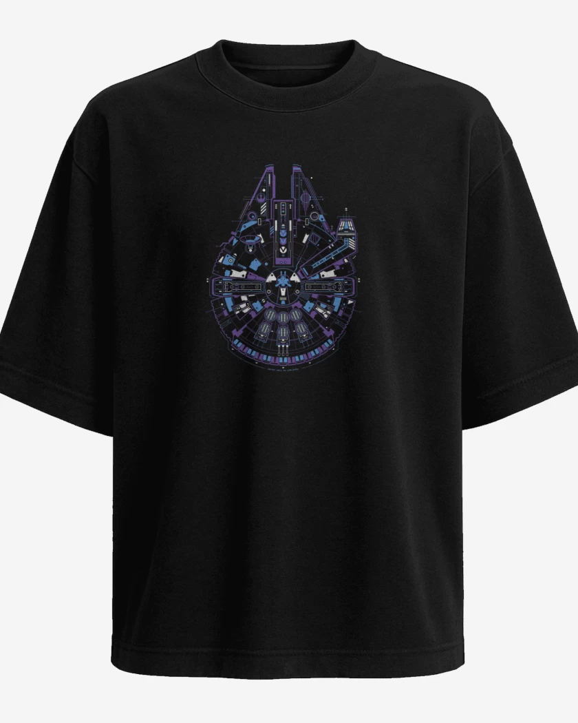 Polera Oversize Halcon milenario full color