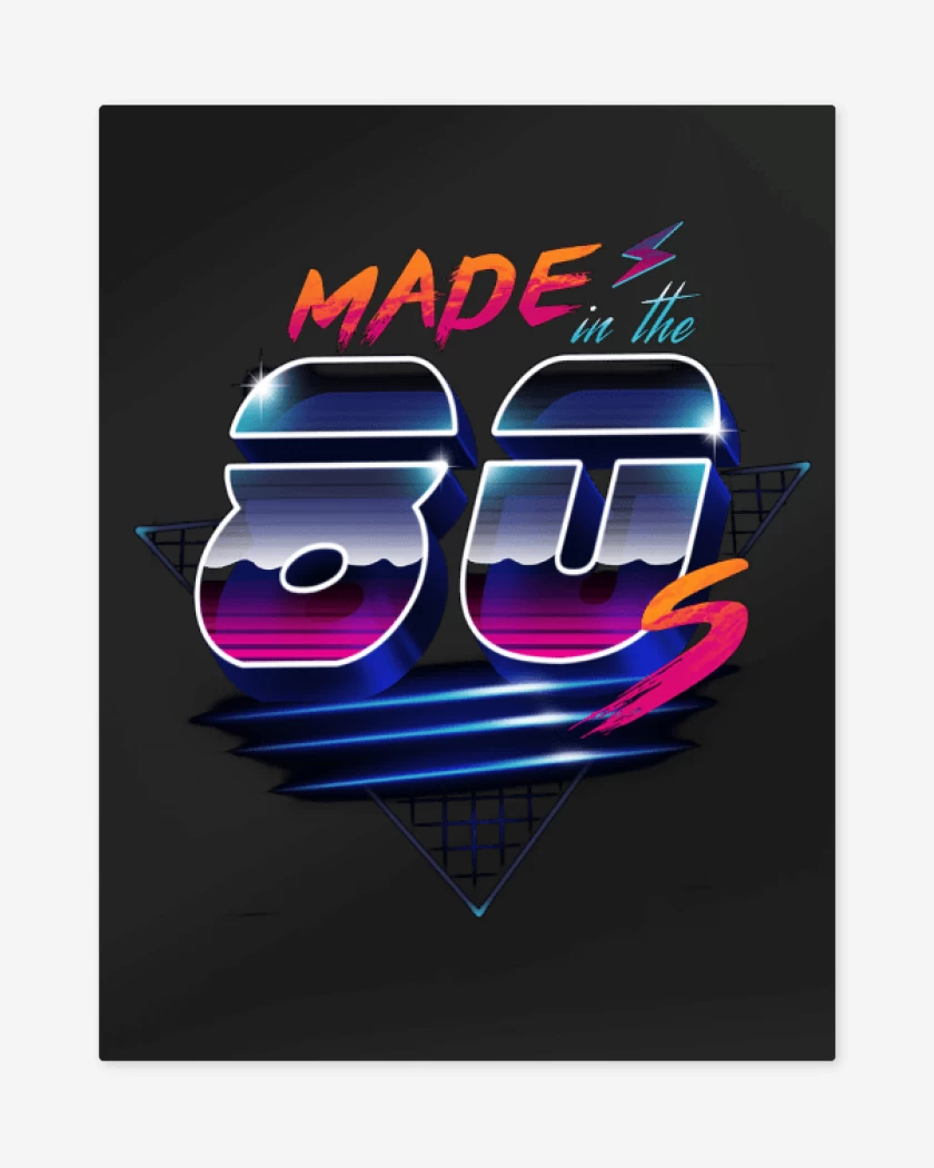 Print metalico Negro de Made in the 80s