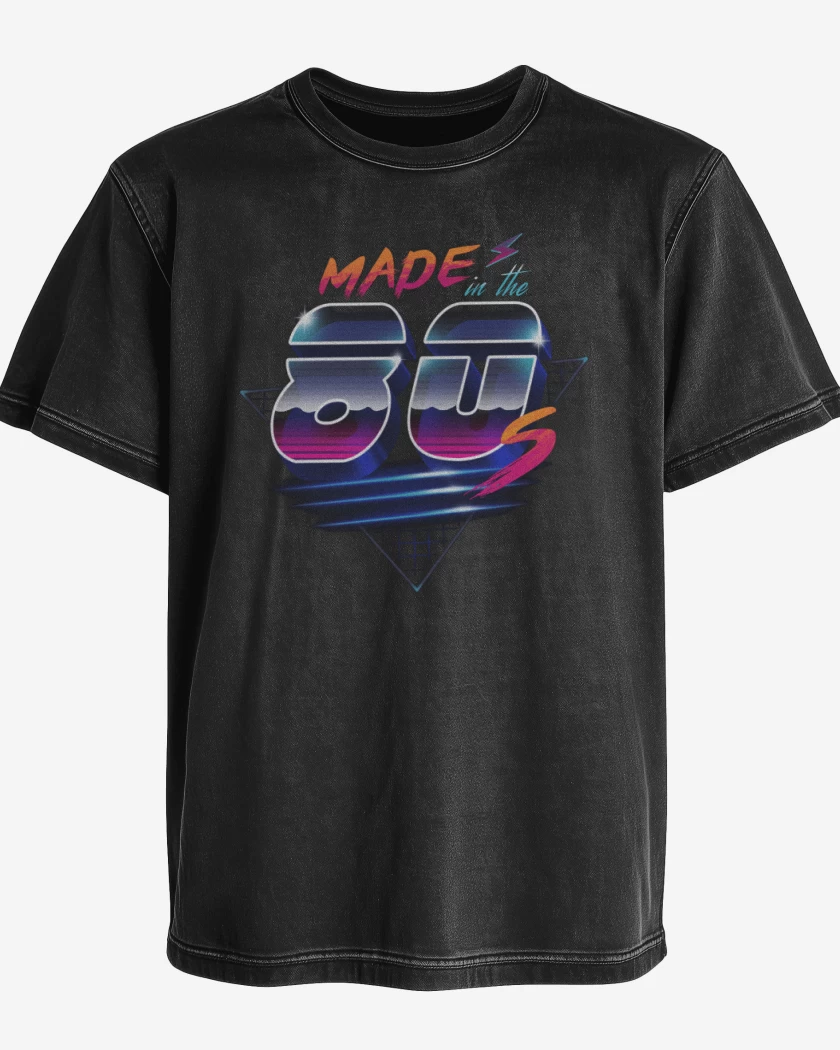 Polera desgastada Negro de Made in the 80s