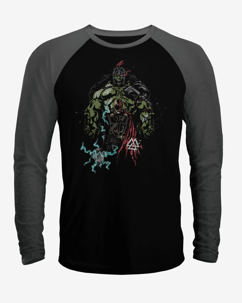 Polera Raglan Negro / Negro Heather de Thor ragnarok 4