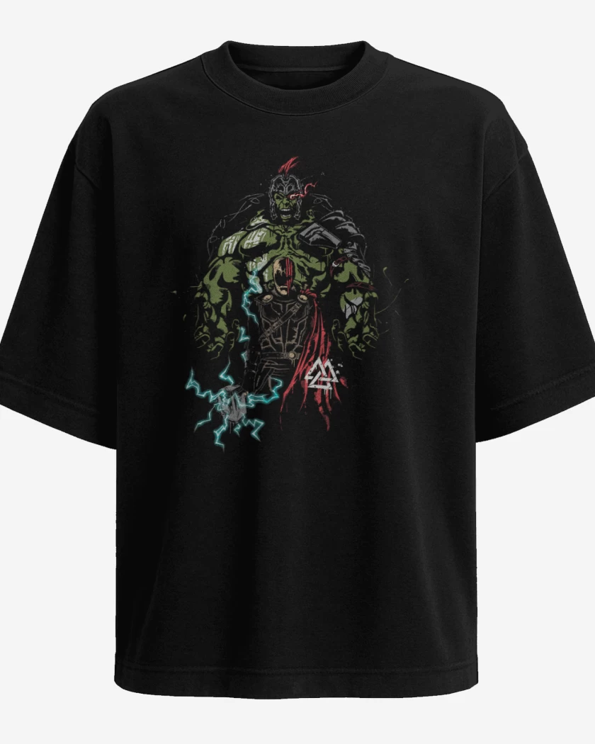 Polera Oversize Negro de Thor ragnarok 4