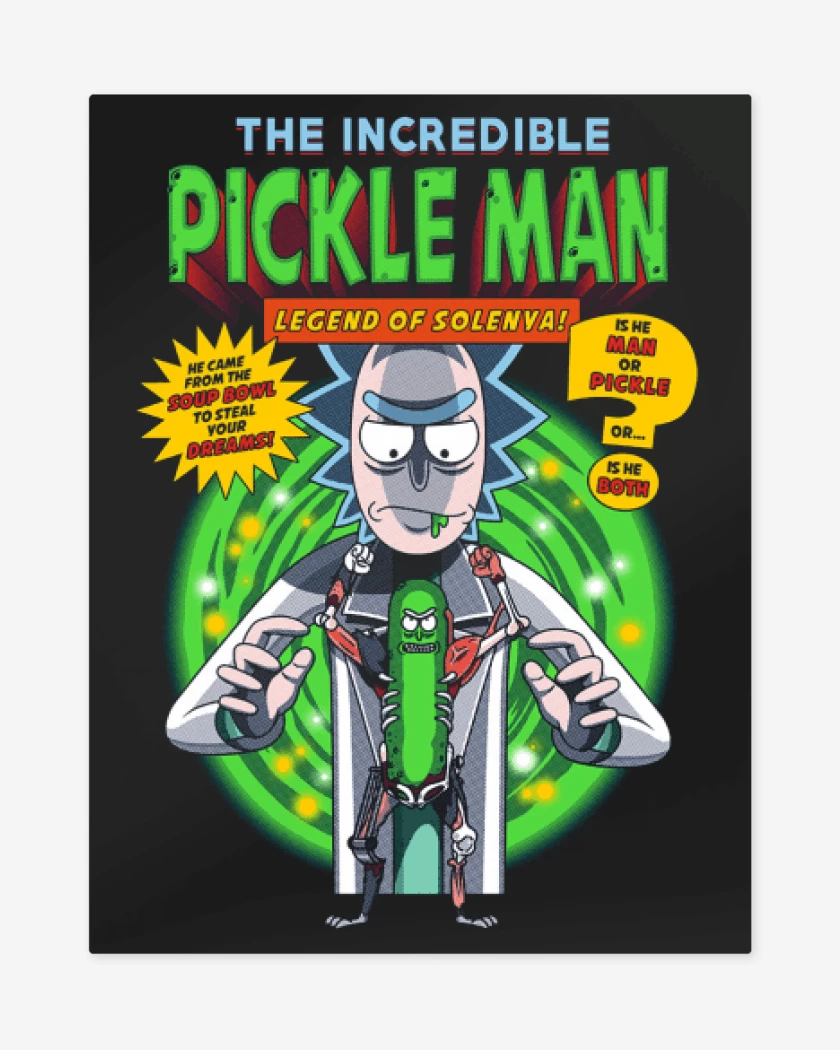 Print metalico Negro de Pickle man